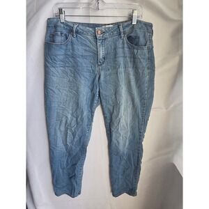 Jessica Simpson Rolled Crop Skinny Jeans Men  Blue Light Skinny Mid